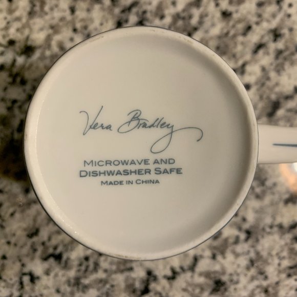 Vera Bradley Porcelain Coffee Tea Mug Cup with Lid, Retired Canyon Pattern - Picture 4 of 5